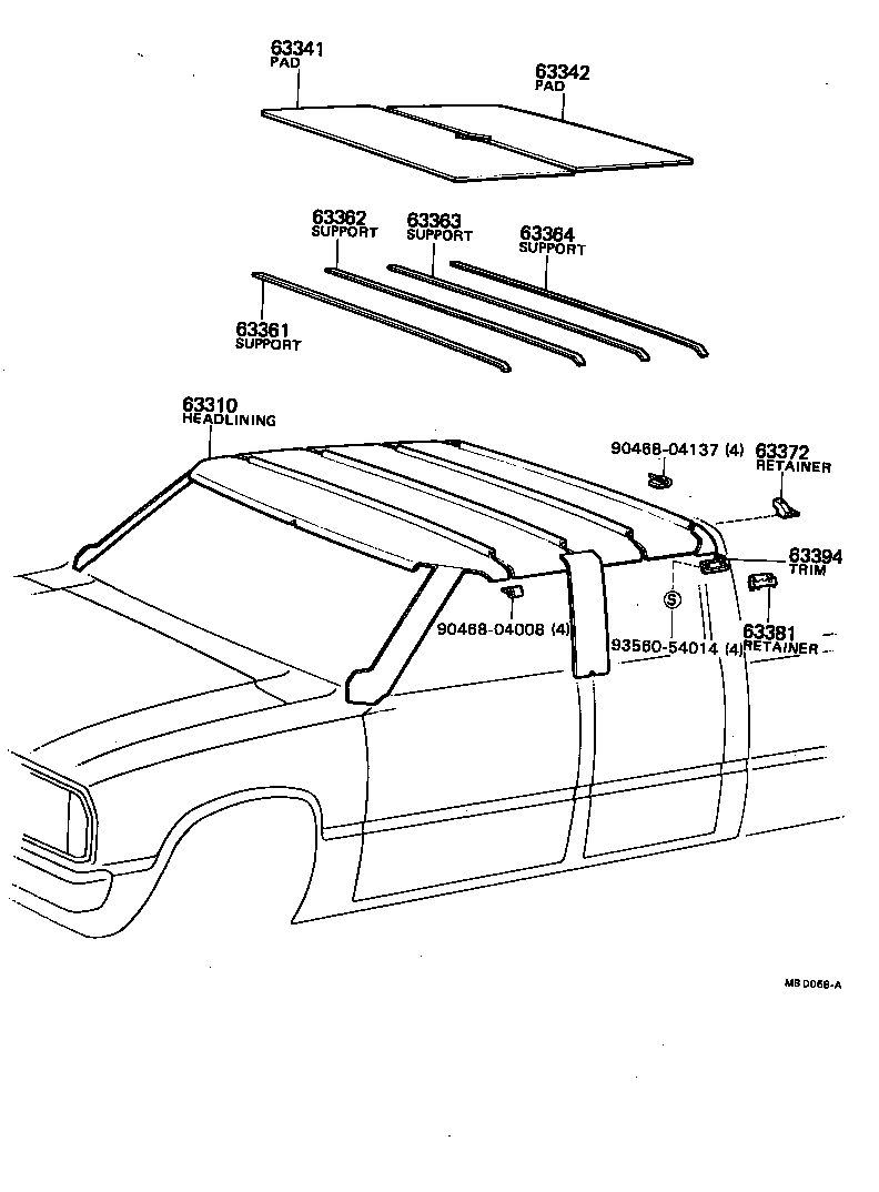  HILUX |  ROOF HEADLINING SILENCER PAD