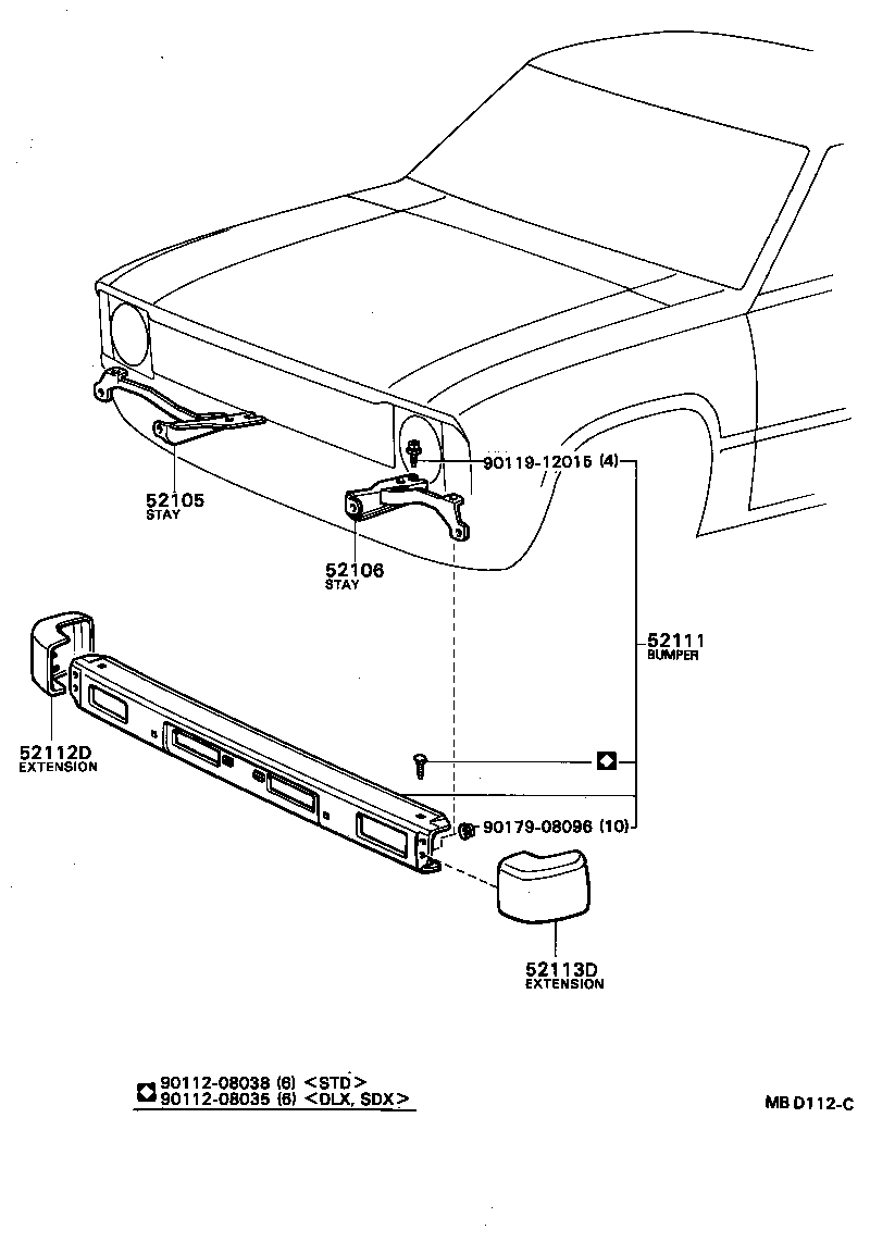  HILUX |  FRONT BUMPER BUMPER STAY