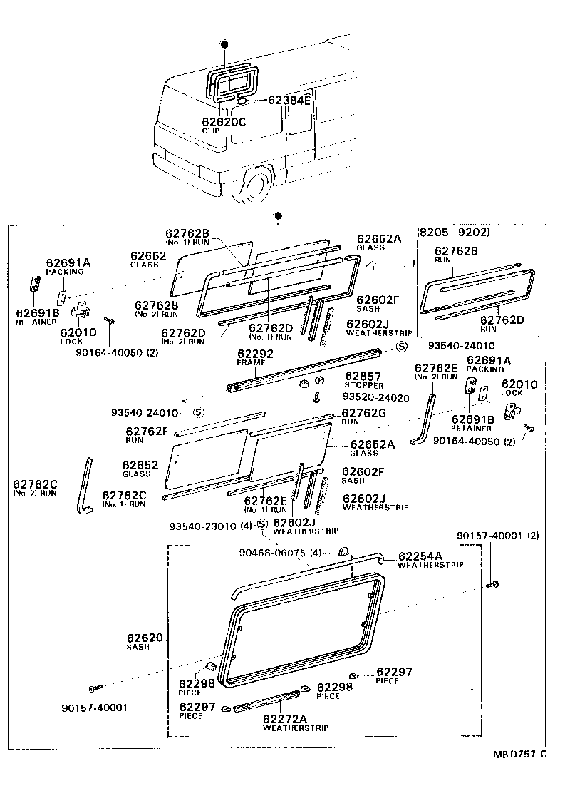 COASTER |  SIDE WINDOW