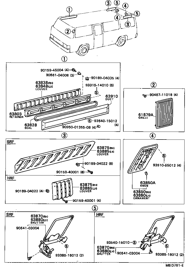  COASTER |  REAR VENTILATOR ROOF VENTILATOR