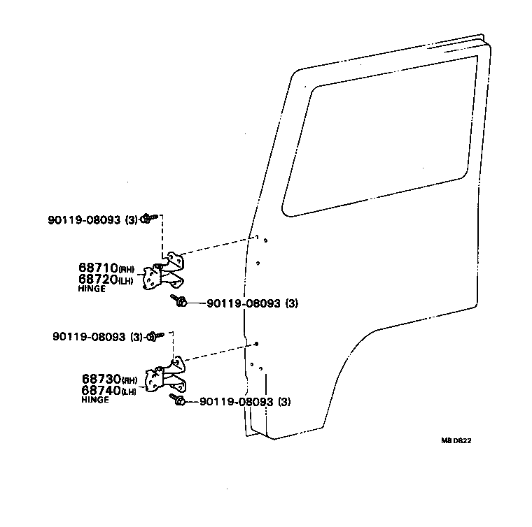  COASTER |  FRONT DOOR WINDOW REGULATOR HINGE