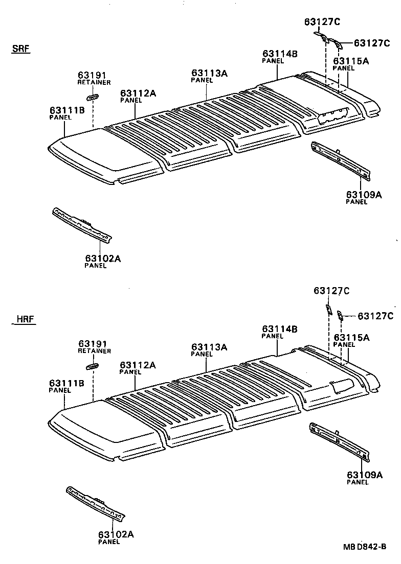  COASTER |  ROOF PANEL BACK PANEL