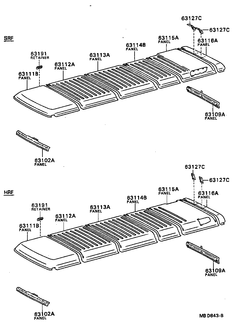  COASTER |  ROOF PANEL BACK PANEL