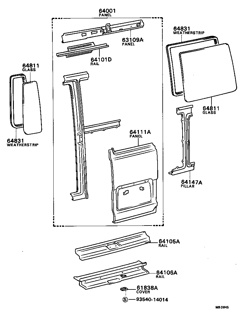  COASTER |  ROOF PANEL BACK PANEL
