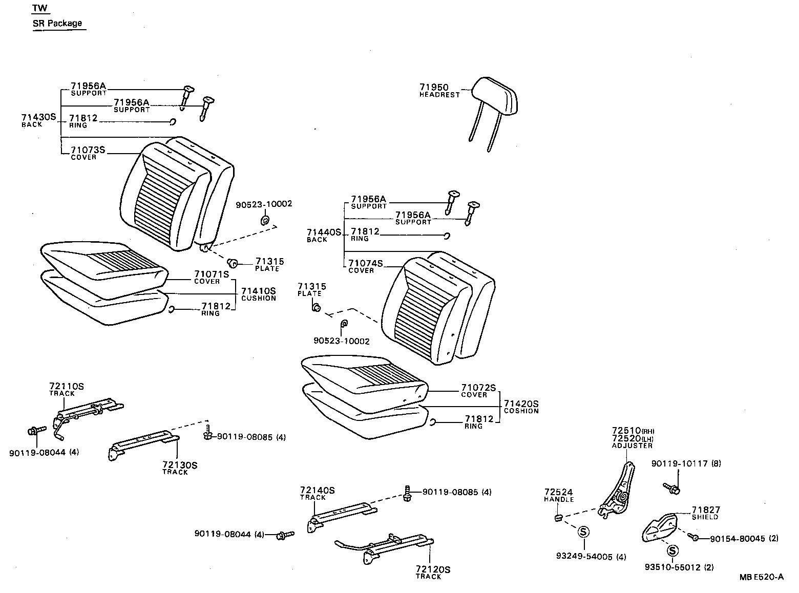  HILUX |  SEAT SEAT TRACK