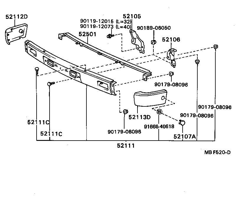  HILUX |  FRONT BUMPER BUMPER STAY