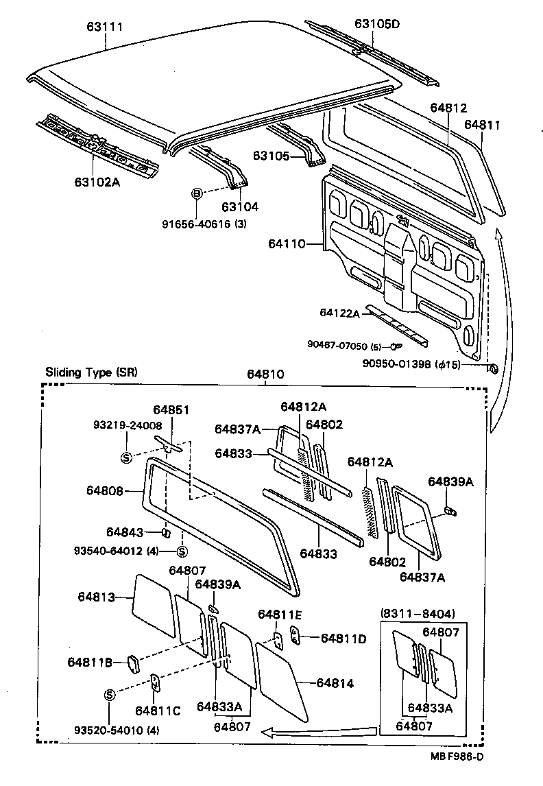  HILUX |  ROOF PANEL BACK PANEL