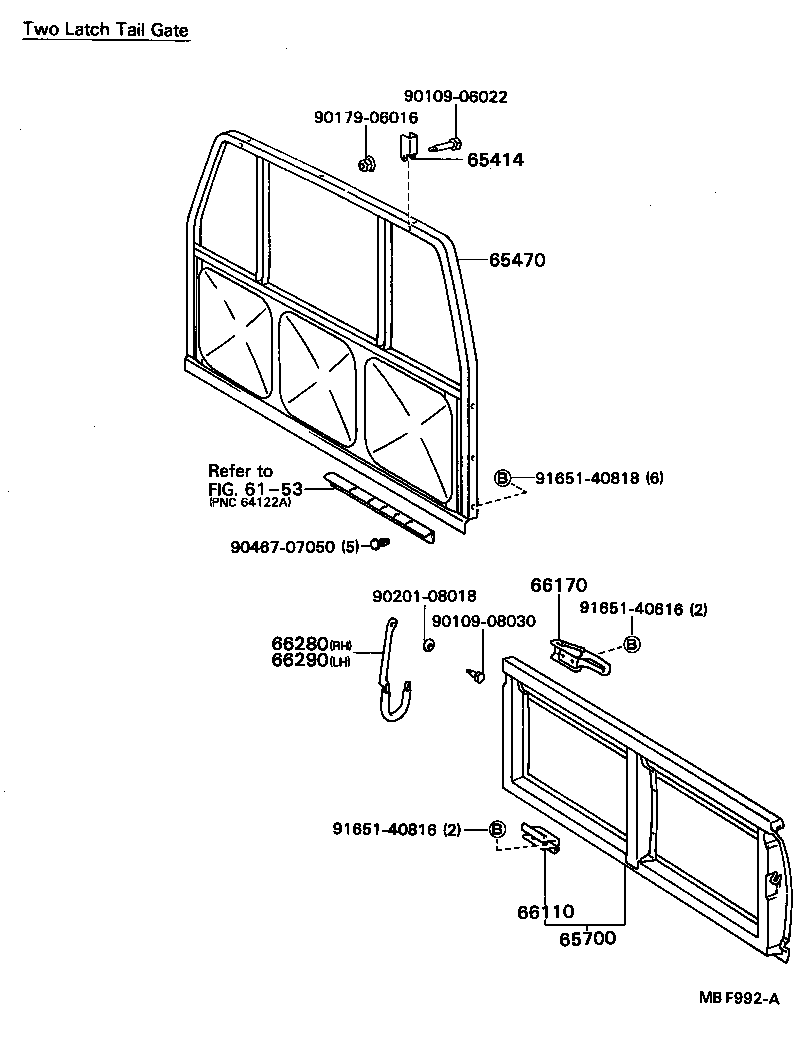  HILUX |  REAR BODY GUARD FRAME TAIL GATE