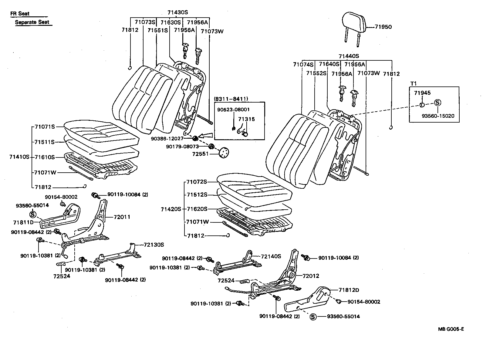  HILUX |  SEAT SEAT TRACK