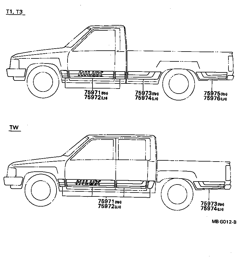  HILUX |  BODY STRIPE