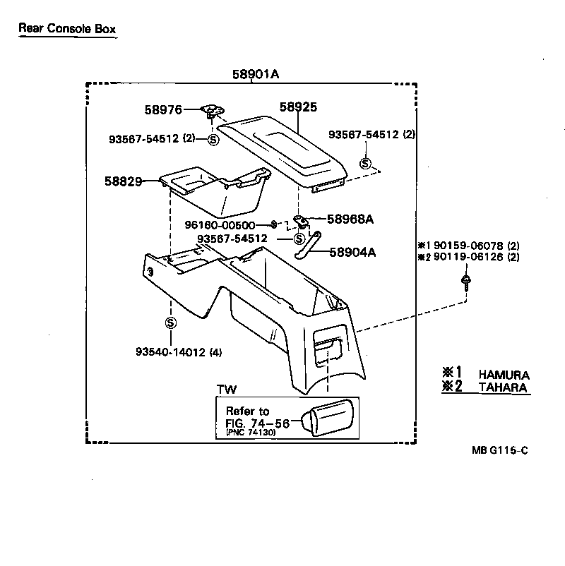  HILUX |  CONSOLE BOX BRACKET