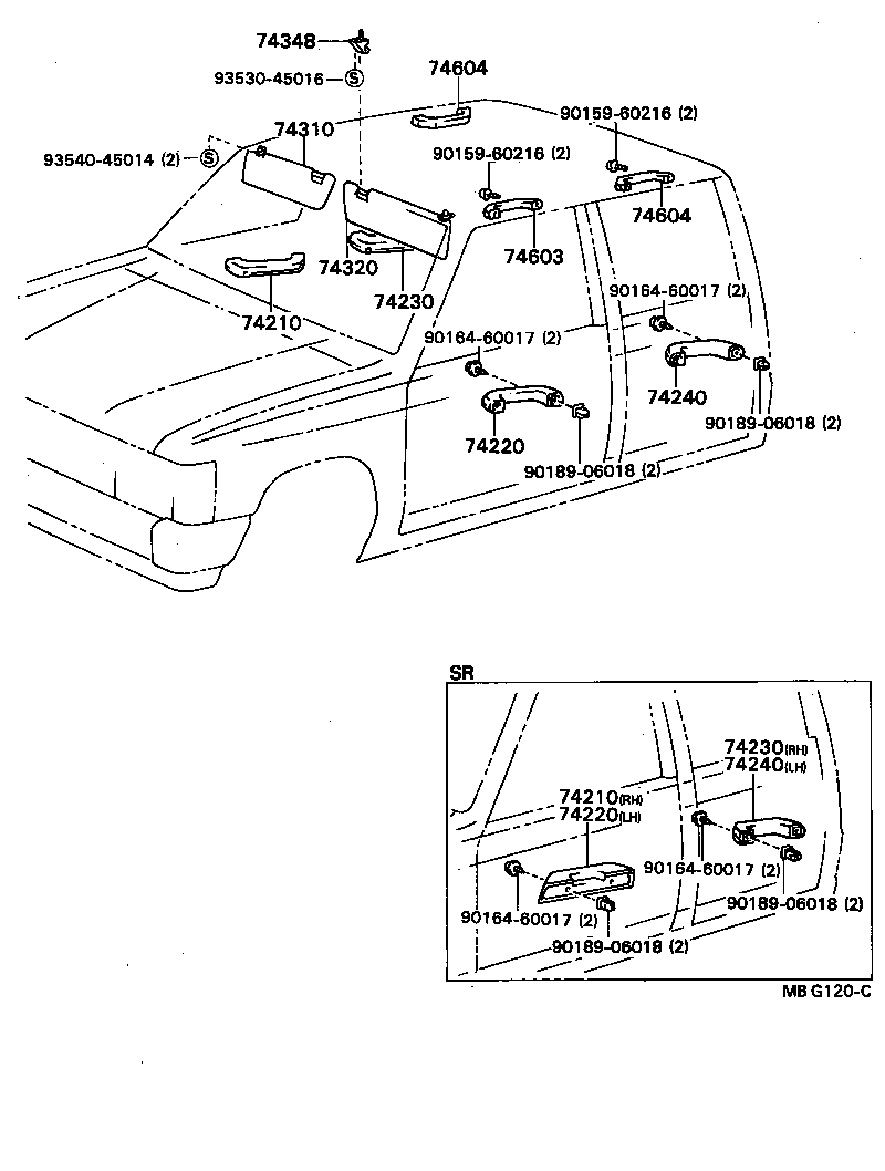  HILUX |  ARMREST VISOR
