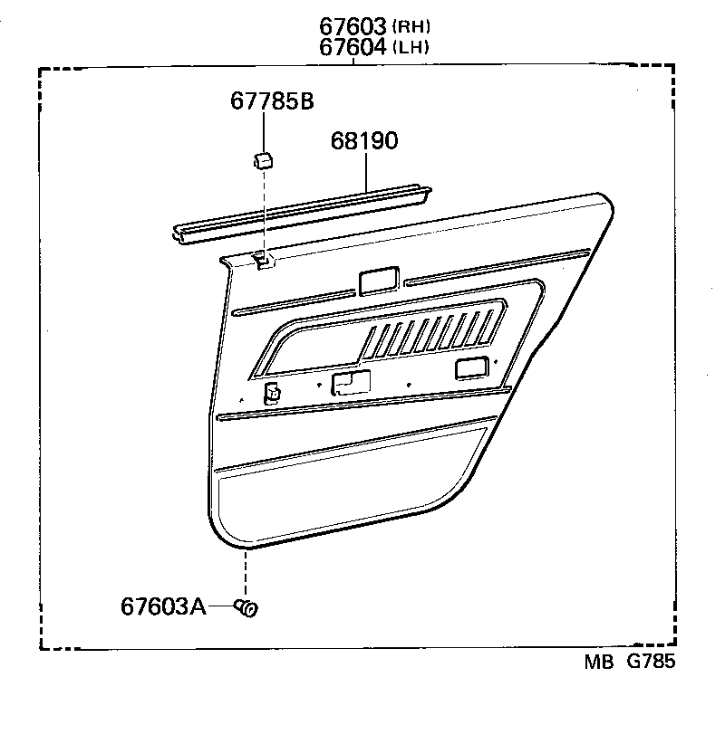  CRESTA |  REAR DOOR PANEL GLASS