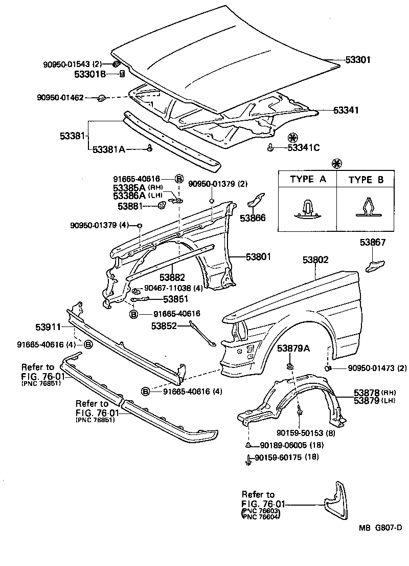  CRESTA |  HOOD FRONT FENDER