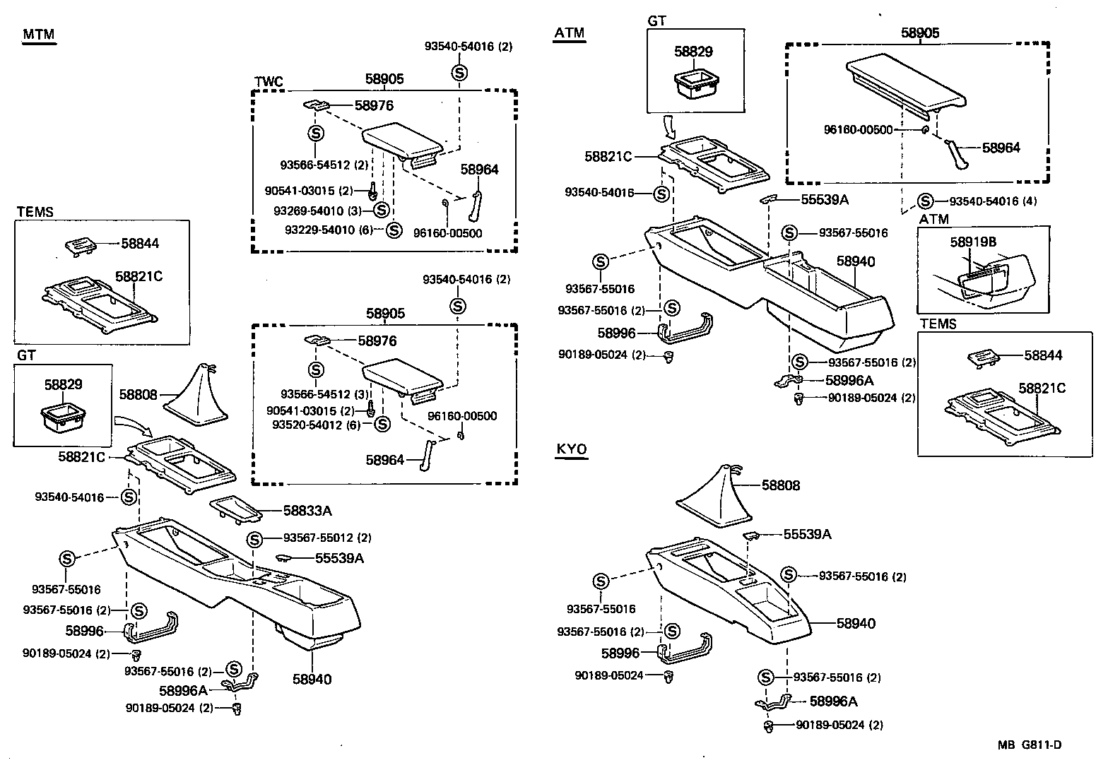  CRESTA |  CONSOLE BOX BRACKET