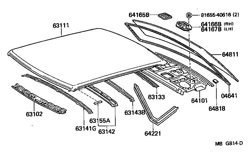  CRESTA |  ROOF PANEL BACK WINDOW GLASS
