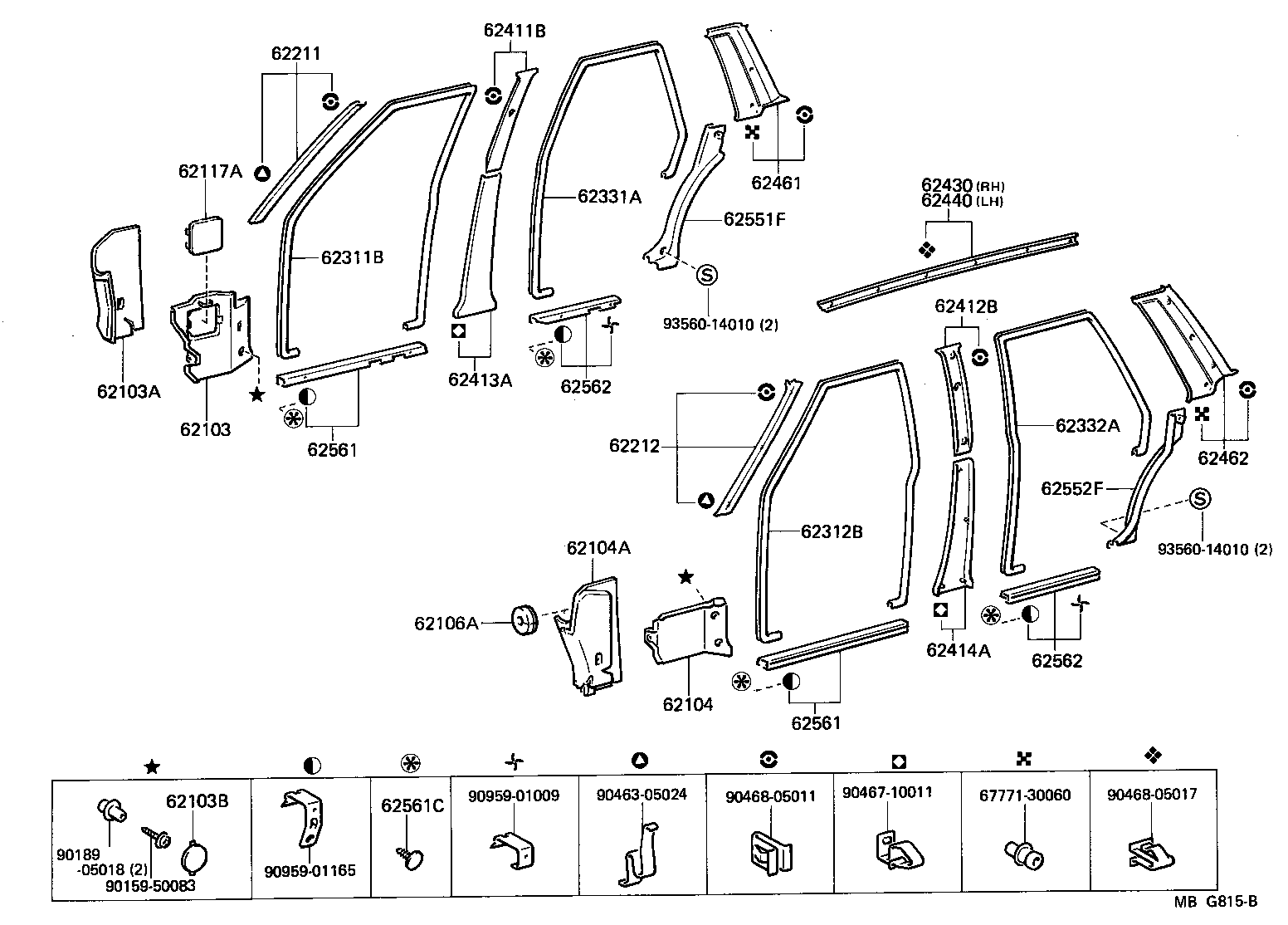  CRESTA |  INSIDE TRIM BOARD DOOR OPENING TRIM MOULDING