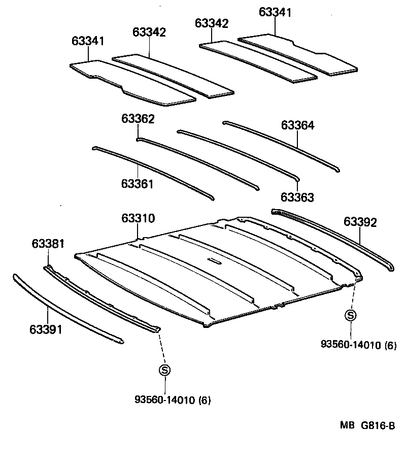  CRESTA |  ROOF HEADLINING SILENCER PAD