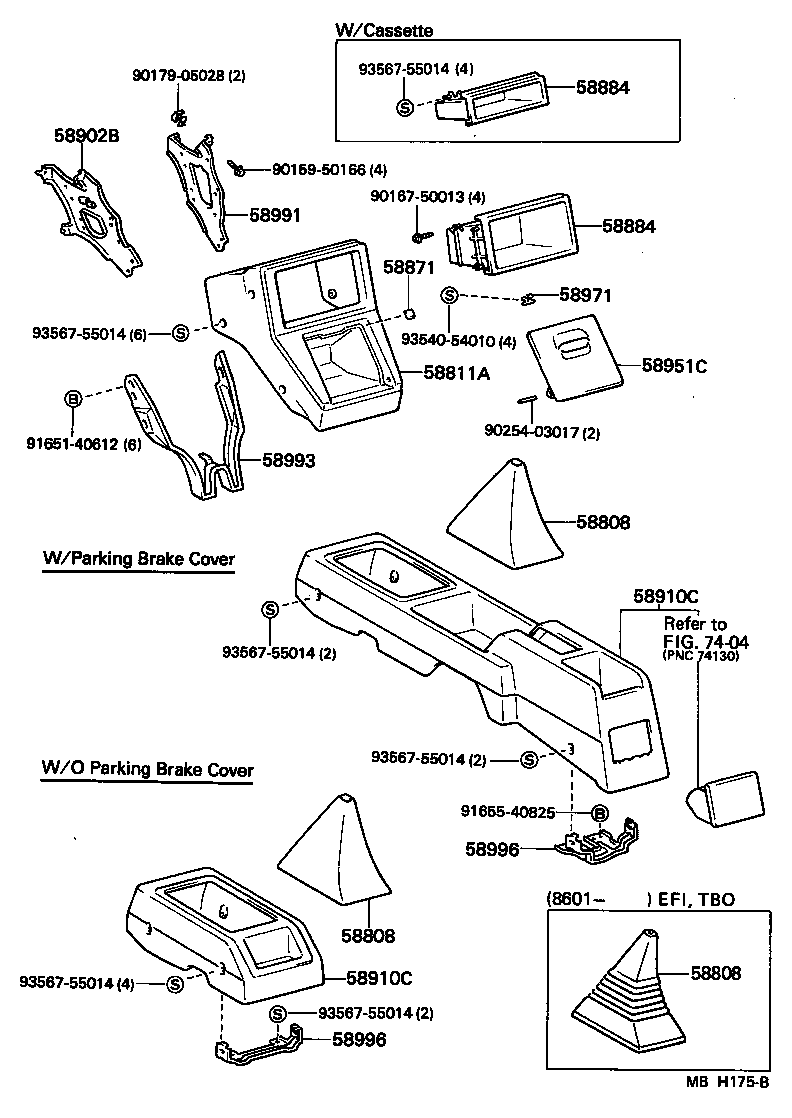  STARLET |  CONSOLE BOX BRACKET