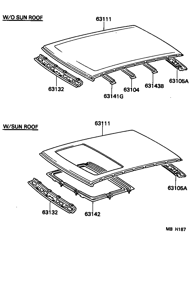  STARLET |  ROOF PANEL BACK WINDOW GLASS