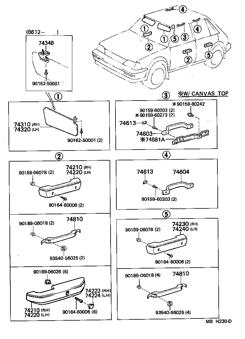  STARLET |  ARMREST VISOR