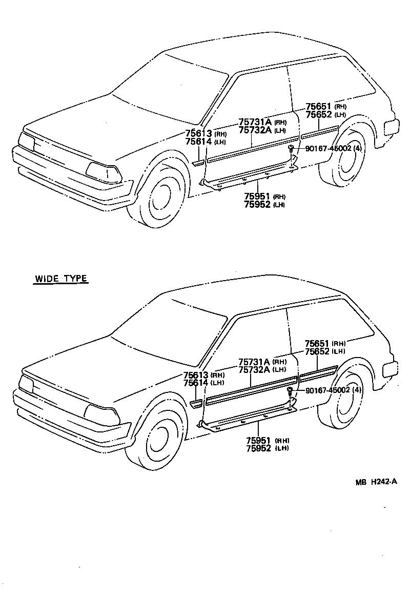  STARLET |  SIDE MOULDING