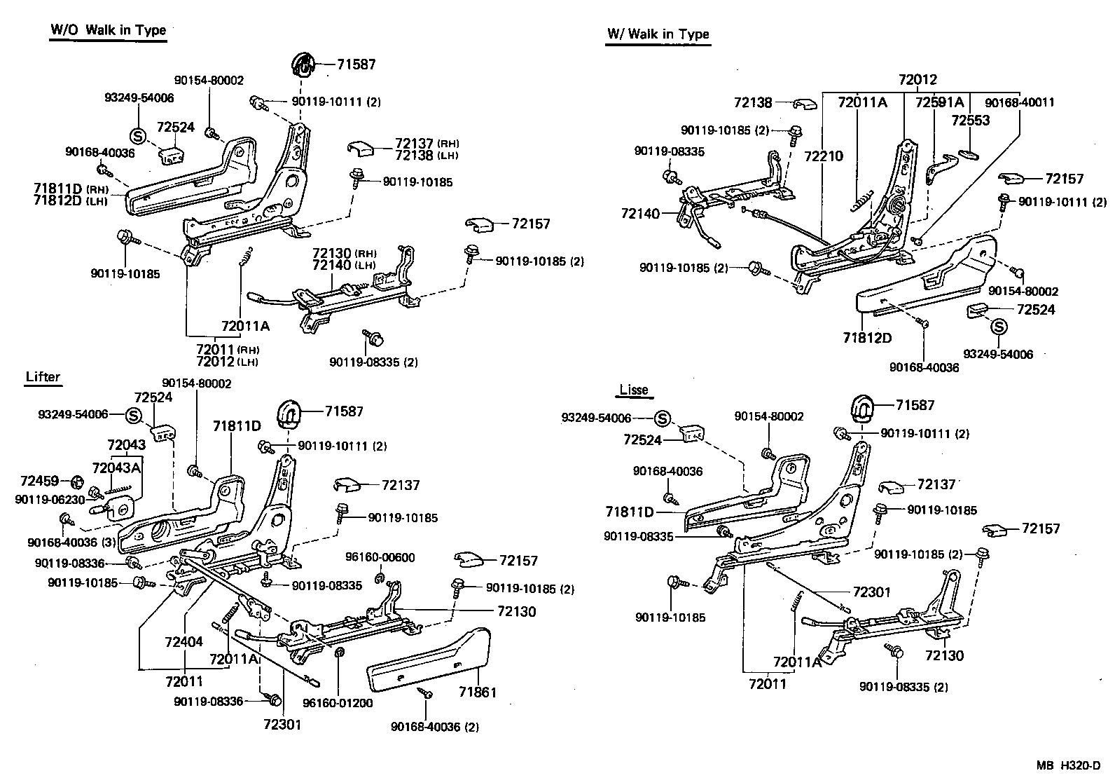  STARLET |  FRONT SEAT SEAT TRACK