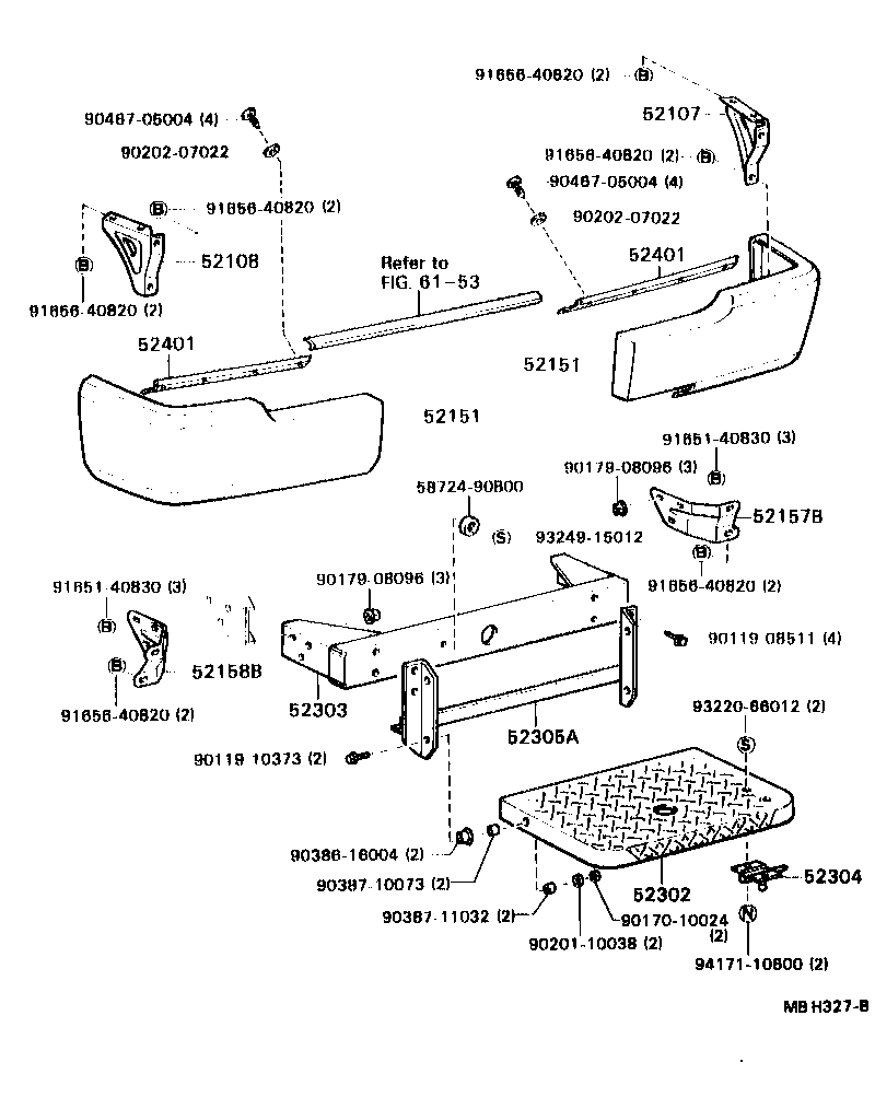  COASTER |  REAR BUMPER BUMPER STAY