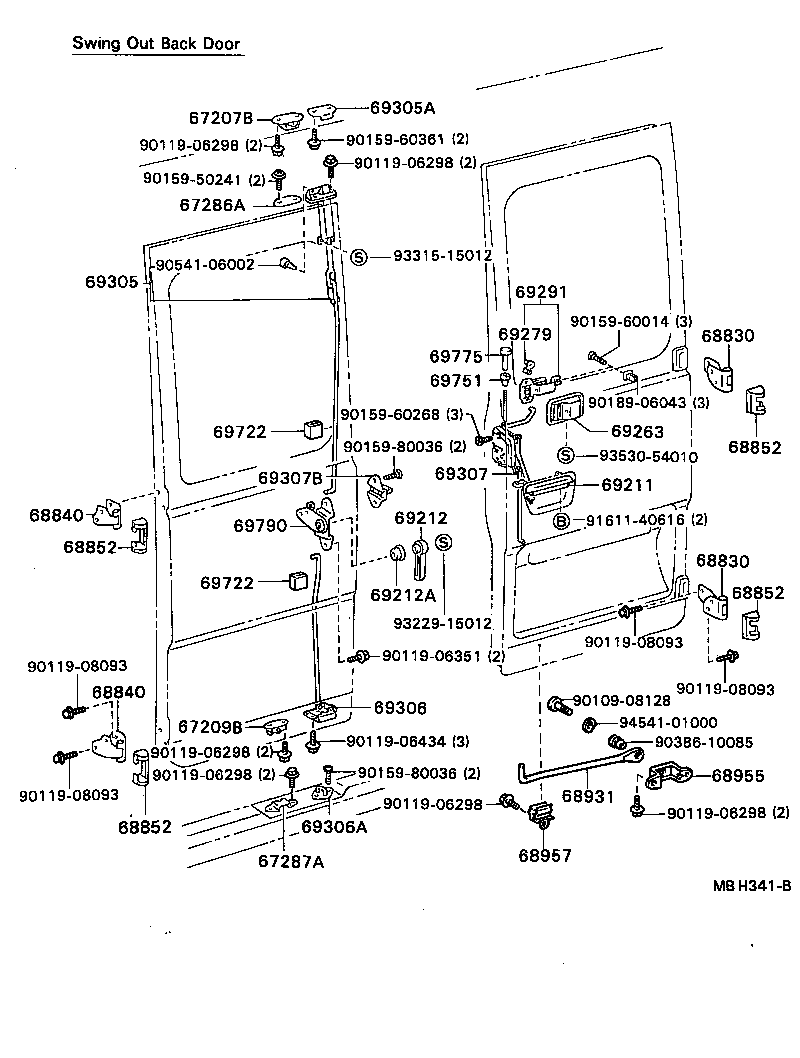  COASTER |  BACK DOOR LOCK HINGE