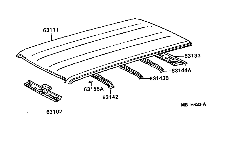  MARK 2 |  ROOF PANEL BACK WINDOW GLASS