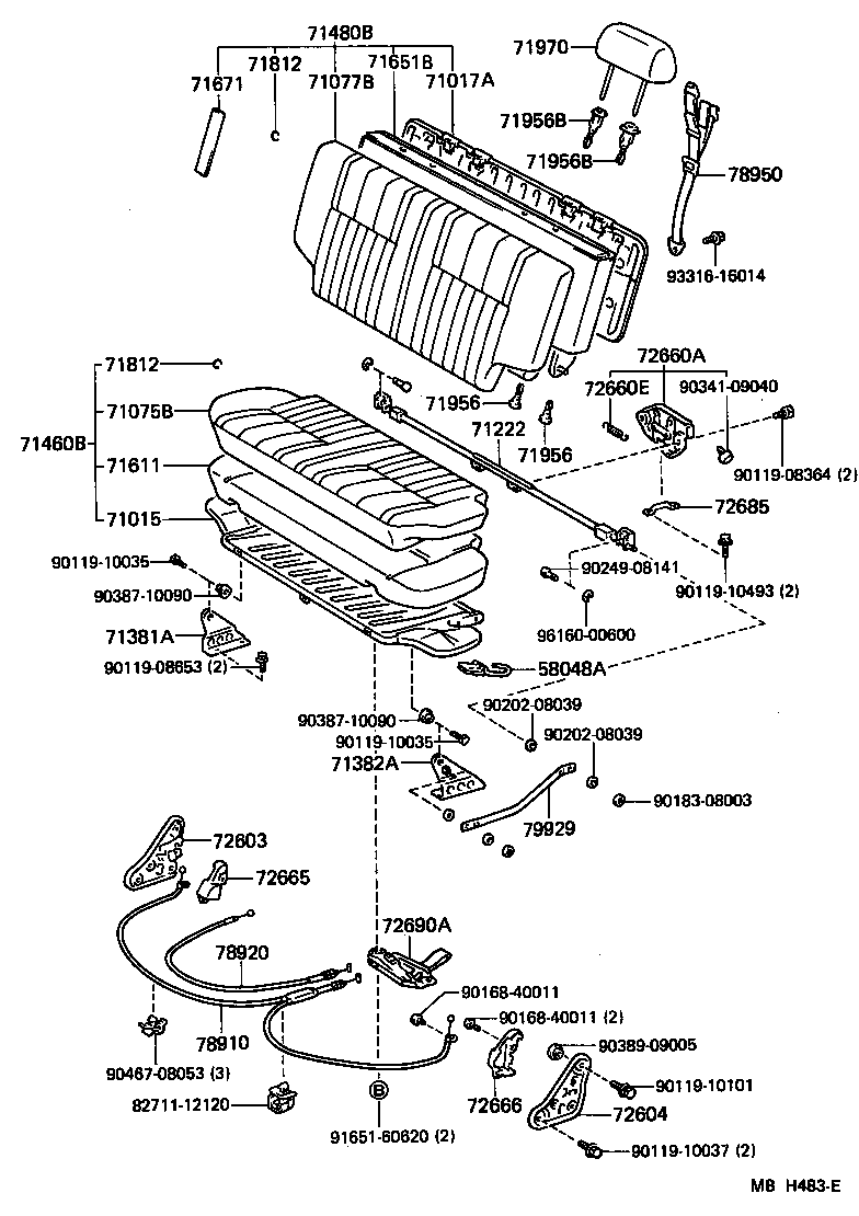  LAND CRUISER S T H T |  SEAT SEAT TRACK