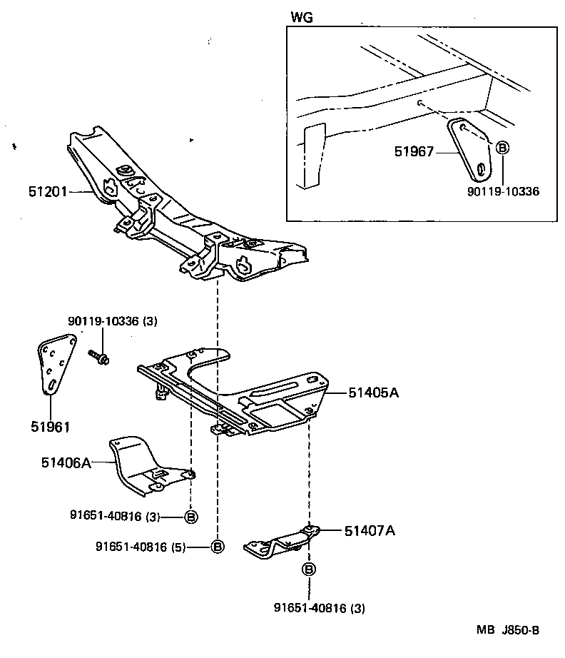  LITEACE VAN WAGON |  SUSPENSION CROSSMEMBER UNDER COVER