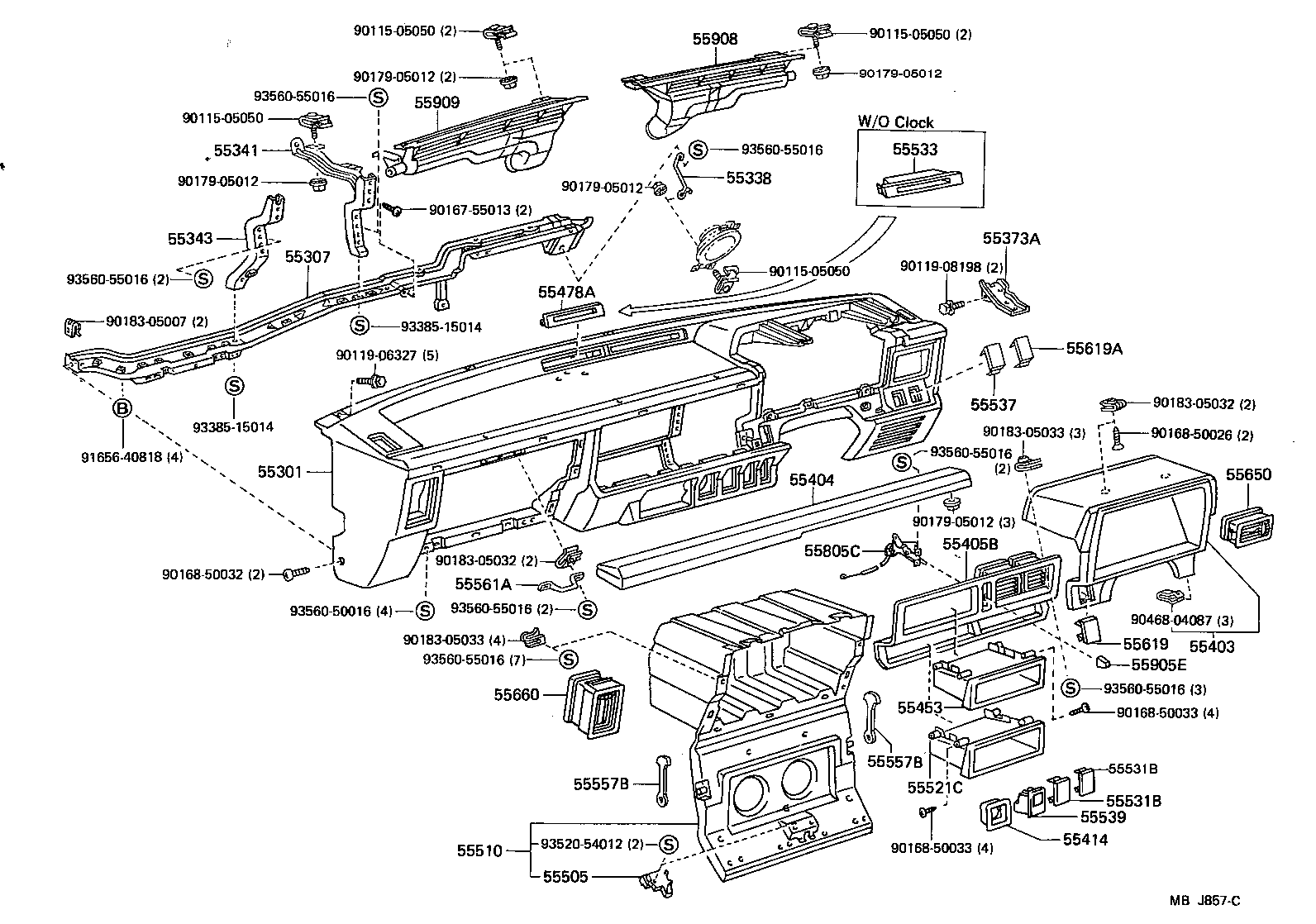  LITEACE VAN WAGON |  INSTRUMENT PANEL GLOVE COMPARTMENT