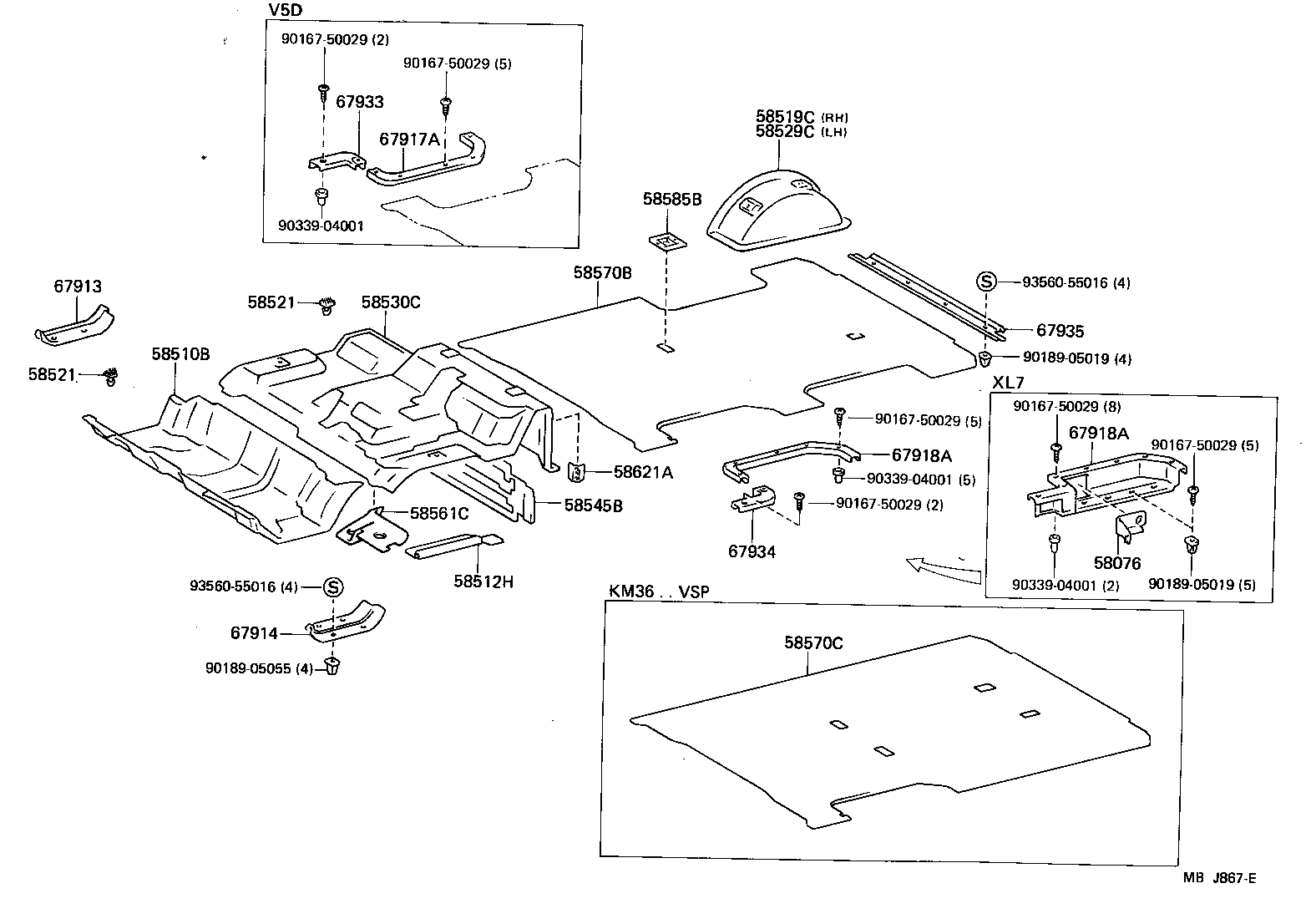 LITEACE VAN WAGON |  FLOOR MAT SILENCER PAD