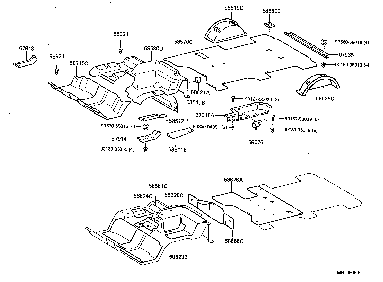  LITEACE VAN WAGON |  FLOOR MAT SILENCER PAD