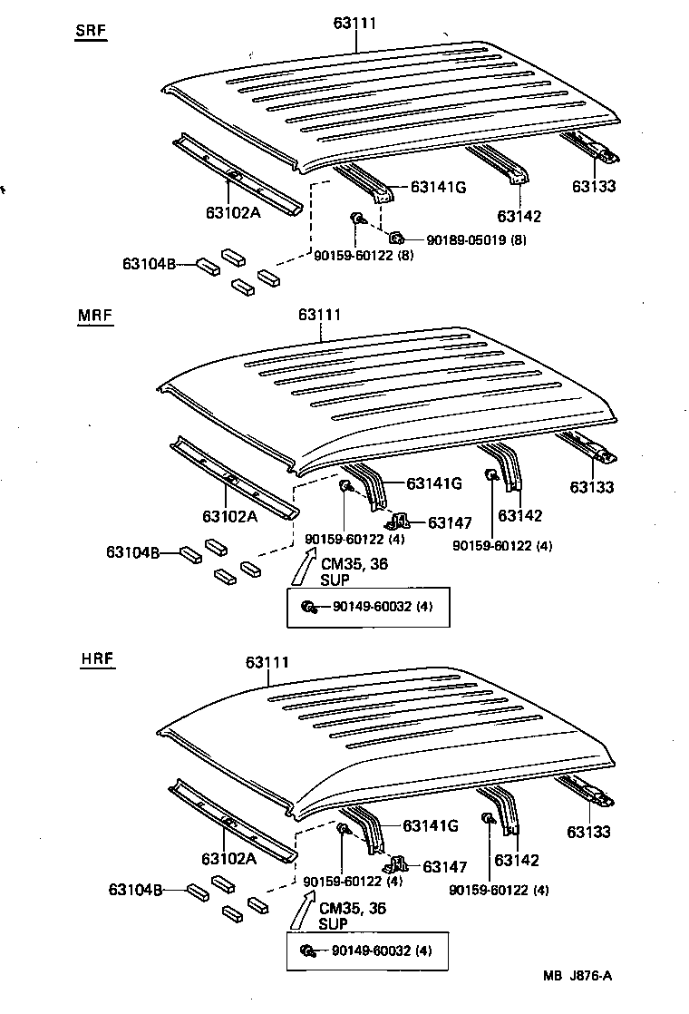  LITEACE VAN WAGON |  ROOF PANEL BACK PANEL