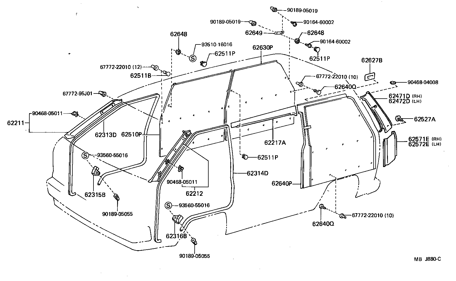  LITEACE VAN WAGON |  INSIDE TRIM BOARD