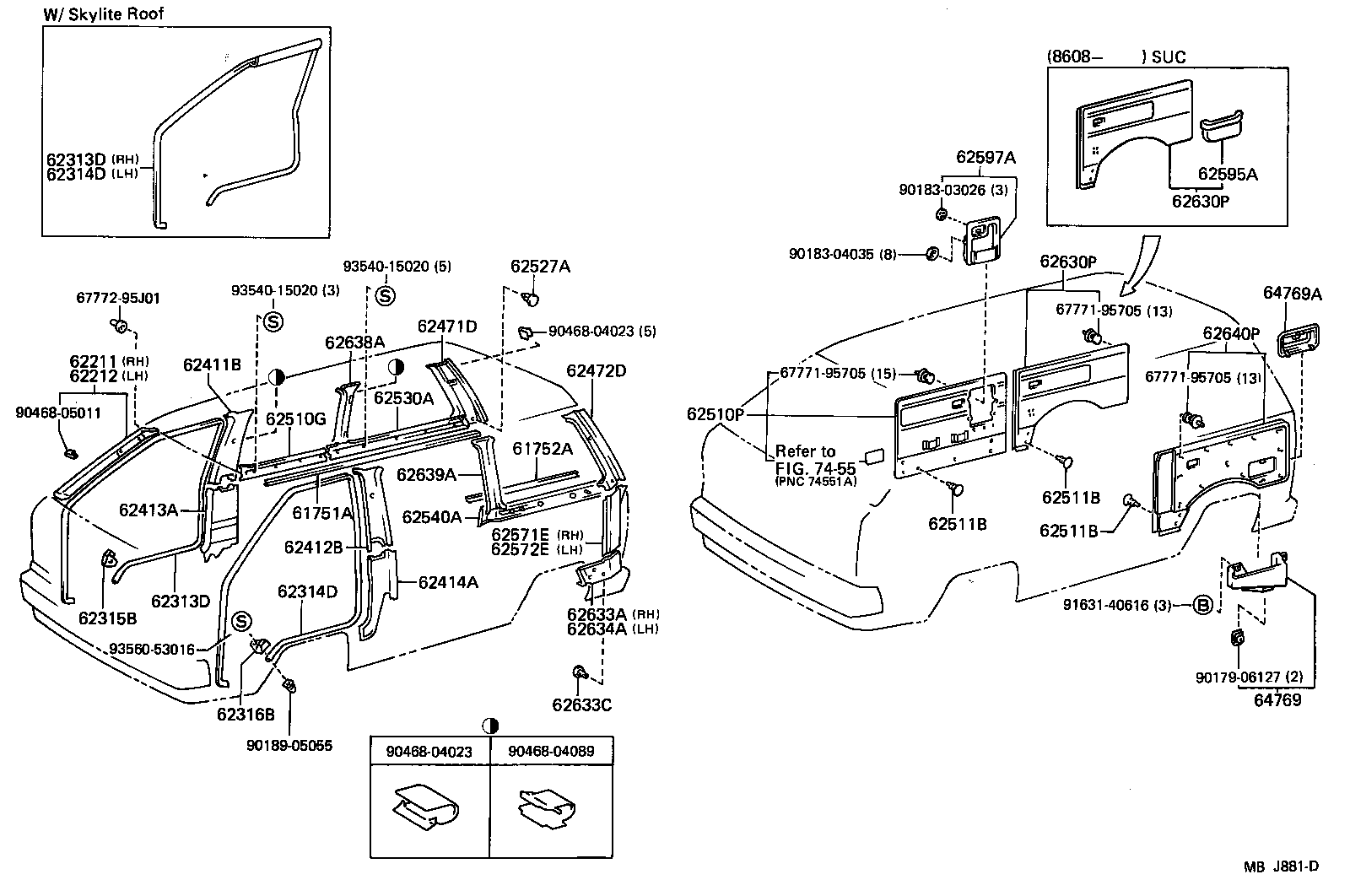  LITEACE VAN WAGON |  INSIDE TRIM BOARD