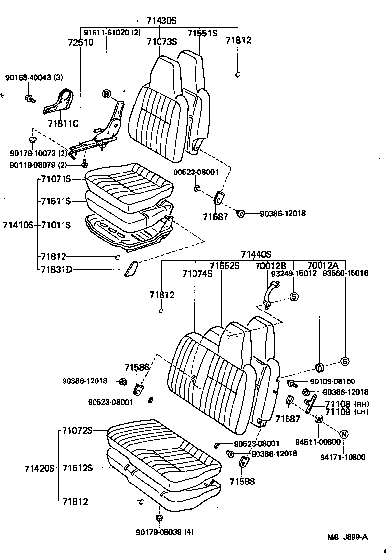  LITEACE VAN WAGON |  SEAT SEAT TRACK