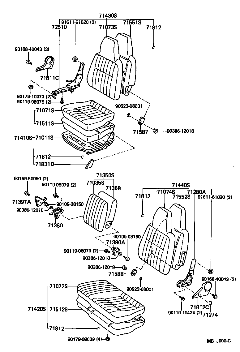  LITEACE VAN WAGON |  SEAT SEAT TRACK