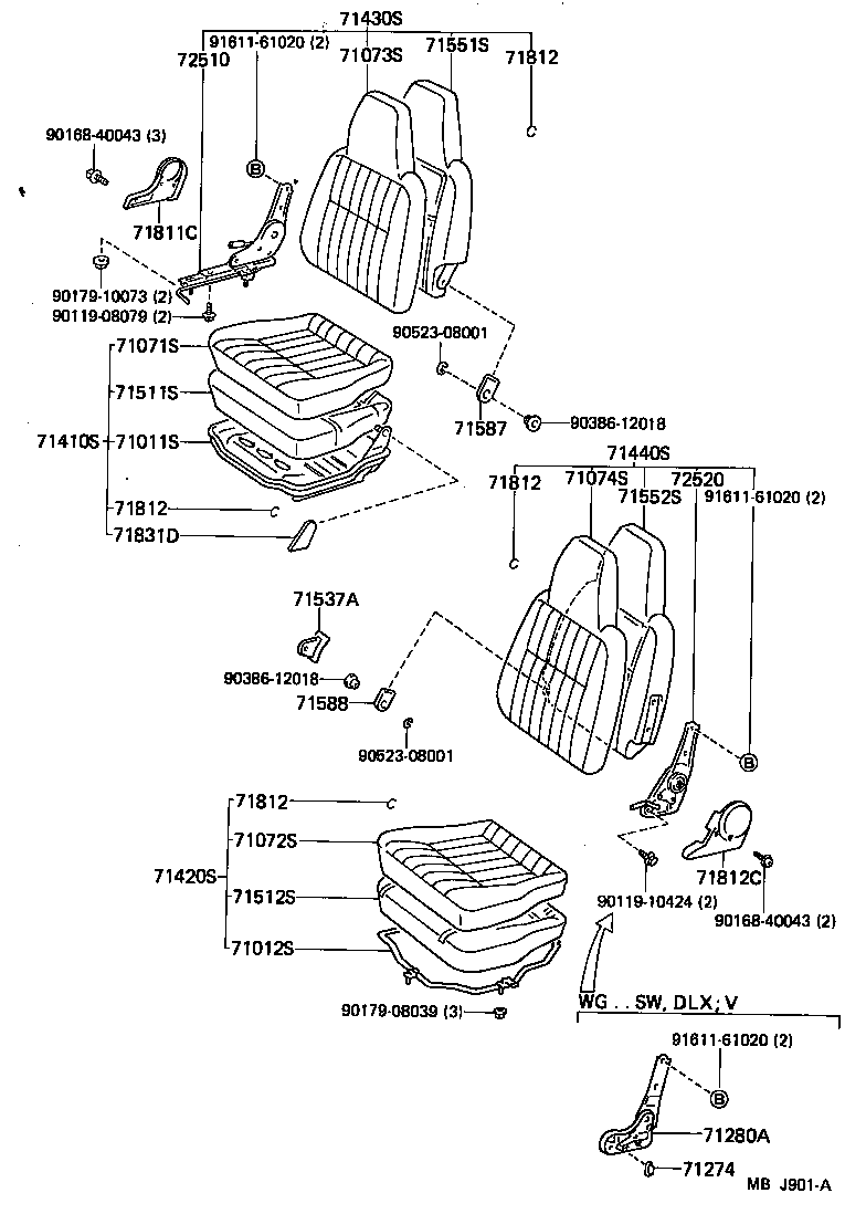  LITEACE VAN WAGON |  SEAT SEAT TRACK