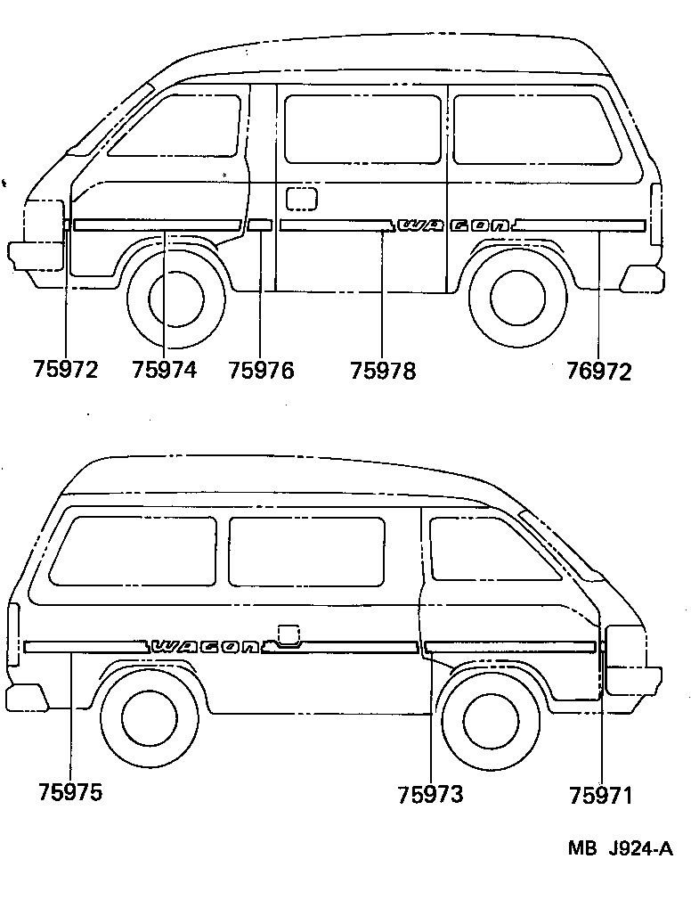  LITEACE VAN WAGON |  BODY STRIPE