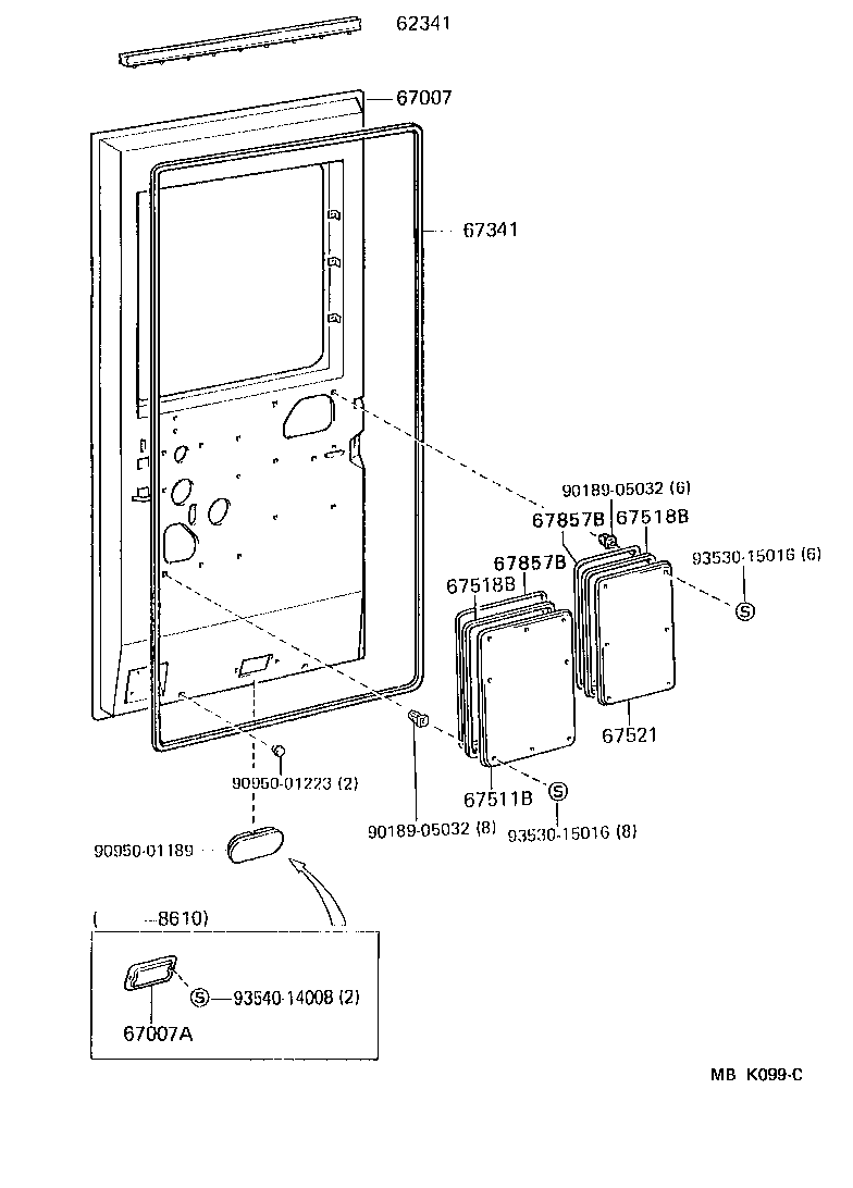  HIACE QUICK DELIVERY |  REAR DOOR PANEL GLASS