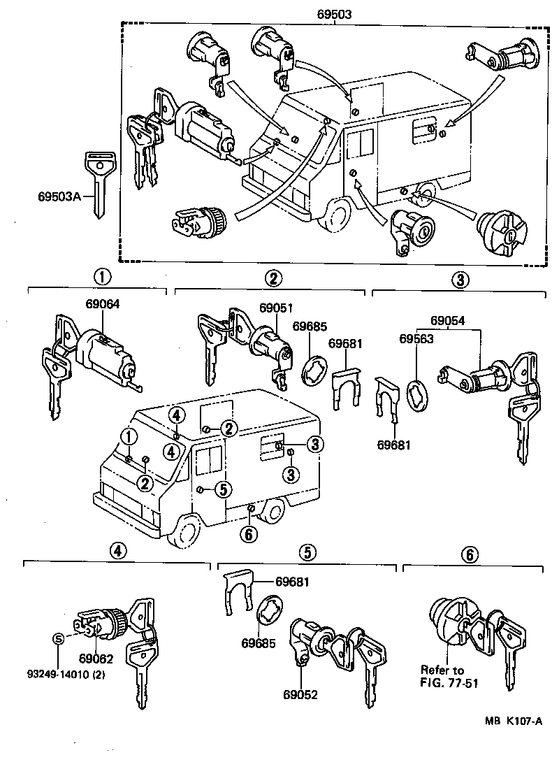  HIACE QUICK DELIVERY |  LOCK CYLINDER SET