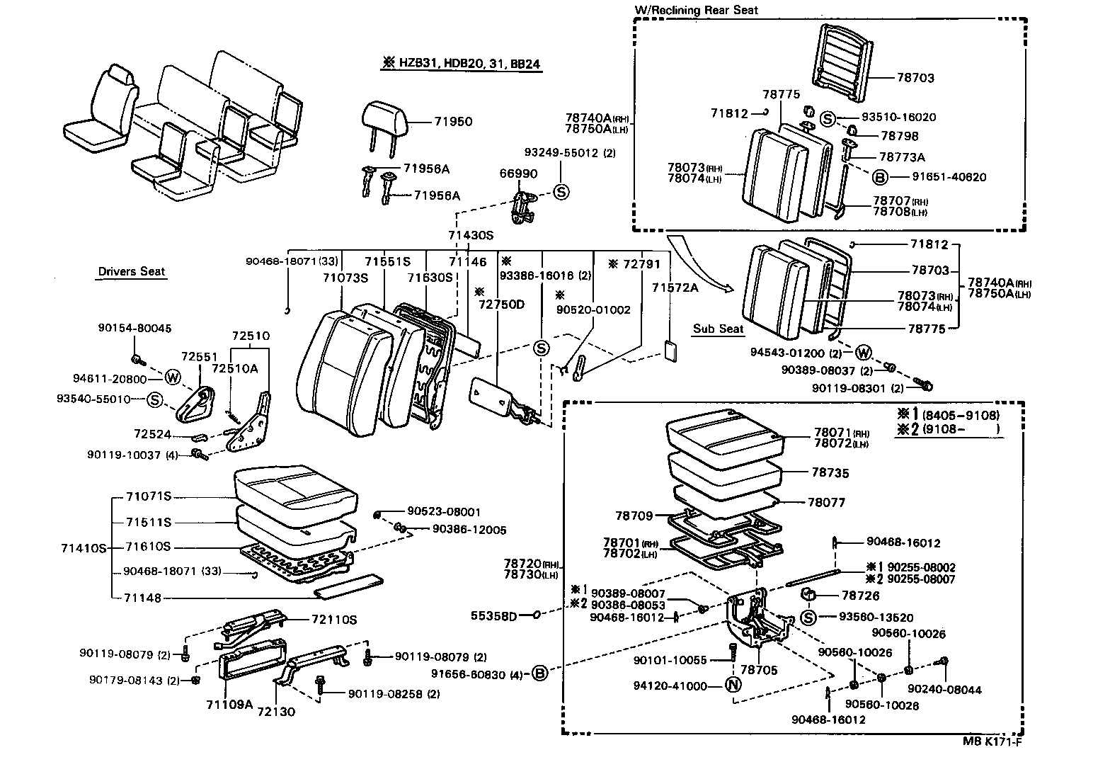  COASTER |  SEAT SEAT TRACK