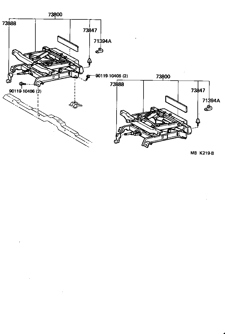  LAND CRUISER VAN |  SEAT SEAT TRACK