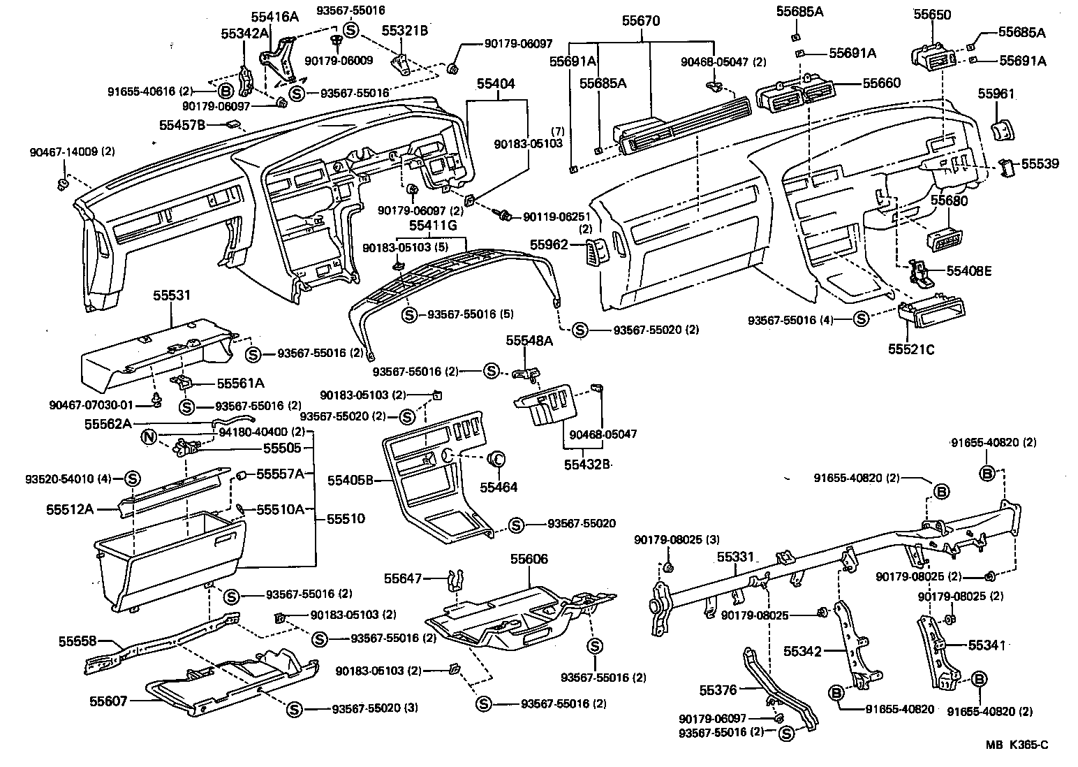  SUPRA |  INSTRUMENT PANEL GLOVE COMPARTMENT