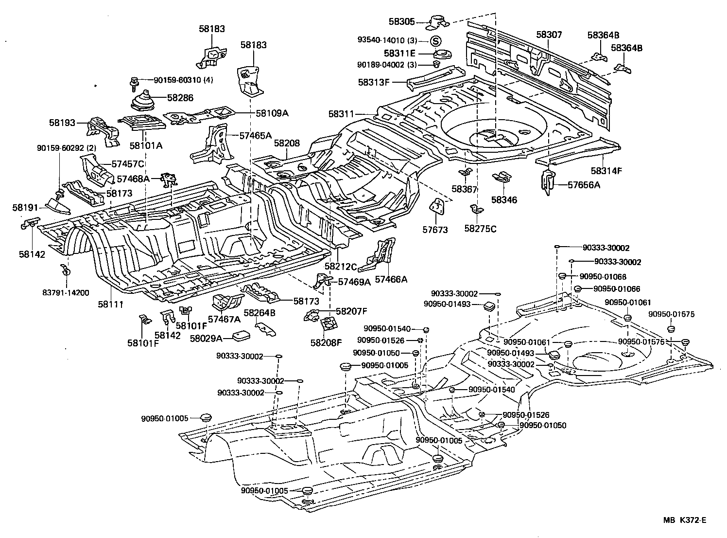  SUPRA |  FLOOR PAN LOWER BACK PANEL