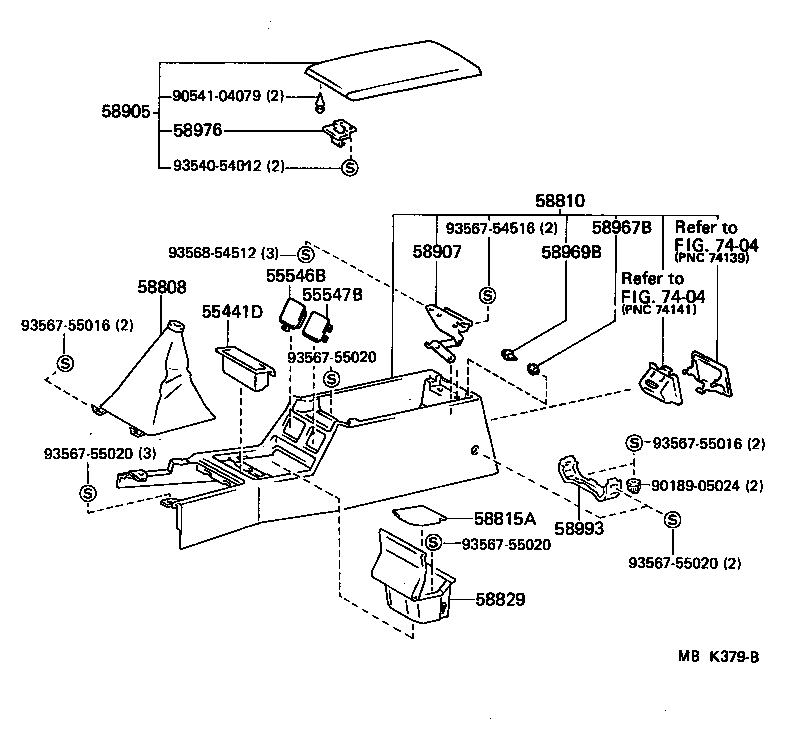  SUPRA |  CONSOLE BOX BRACKET