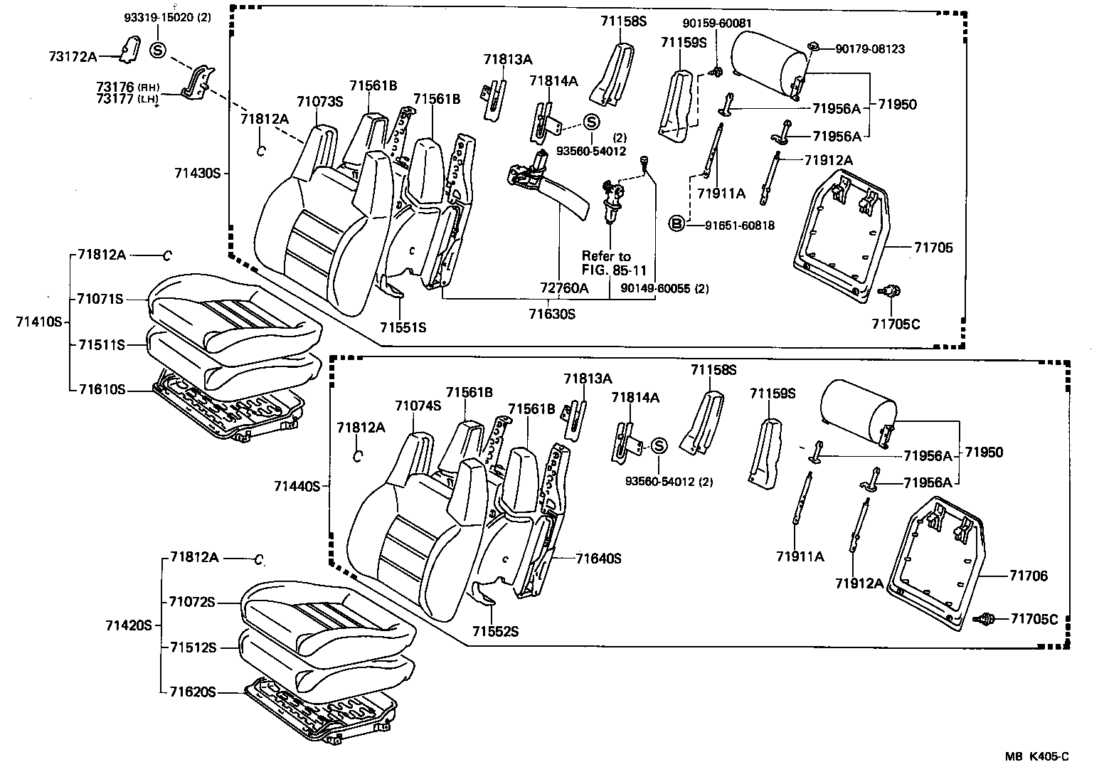  SUPRA |  FRONT SEAT SEAT TRACK